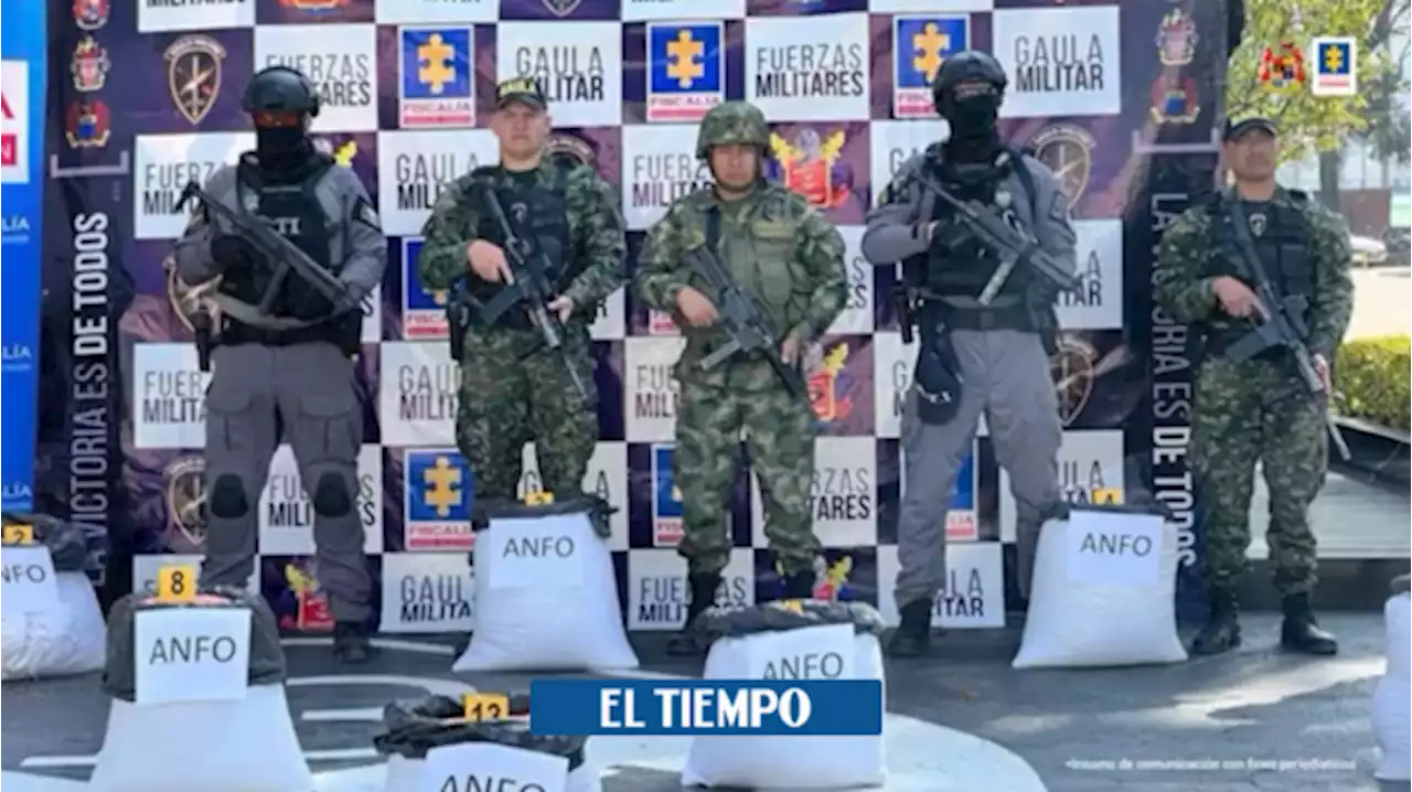 Indagan quién está detrás de la tonelada de explosivos incautada en Bogotá