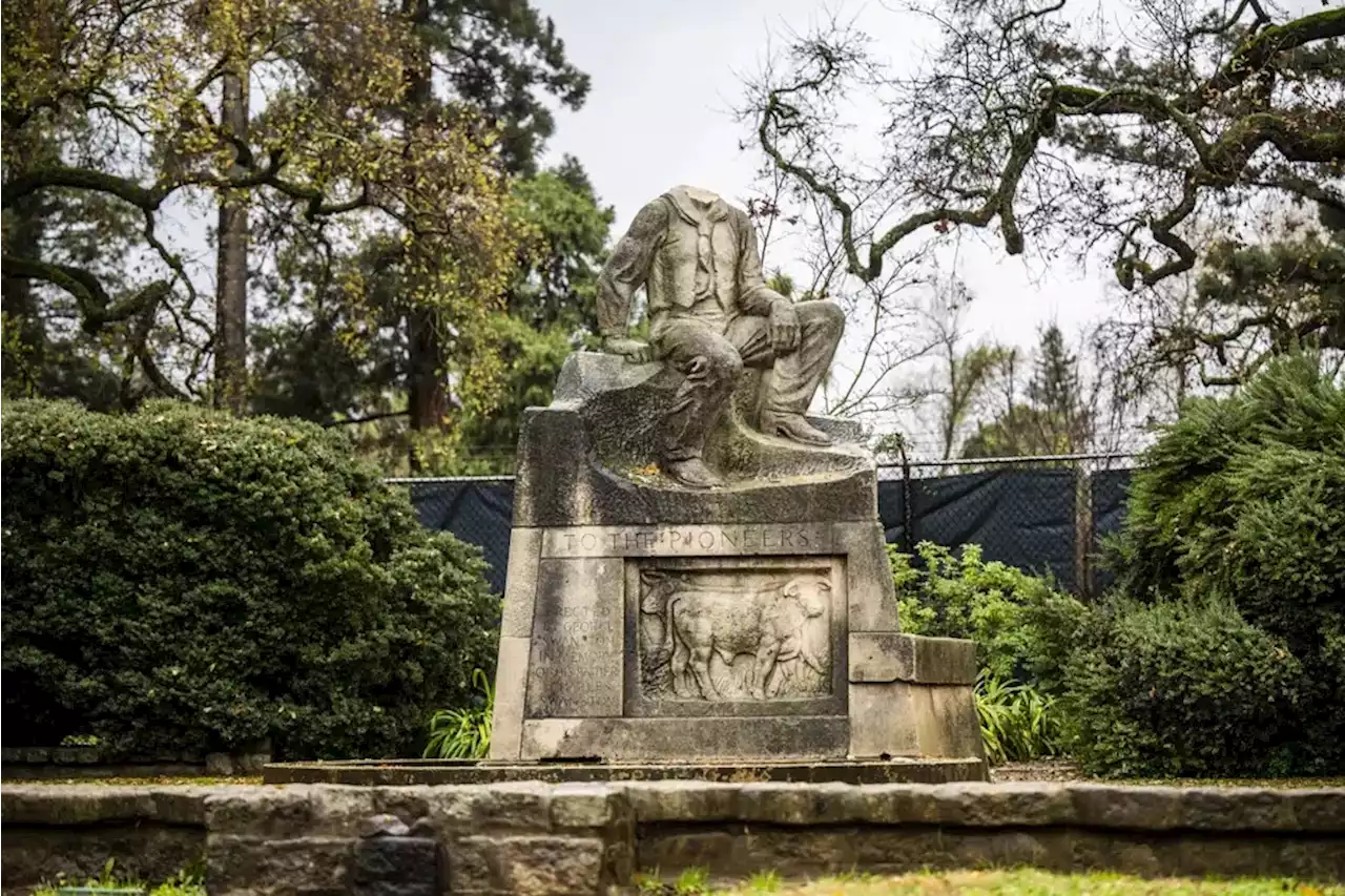 Statue of Northern California meat-packing magnate beheaded