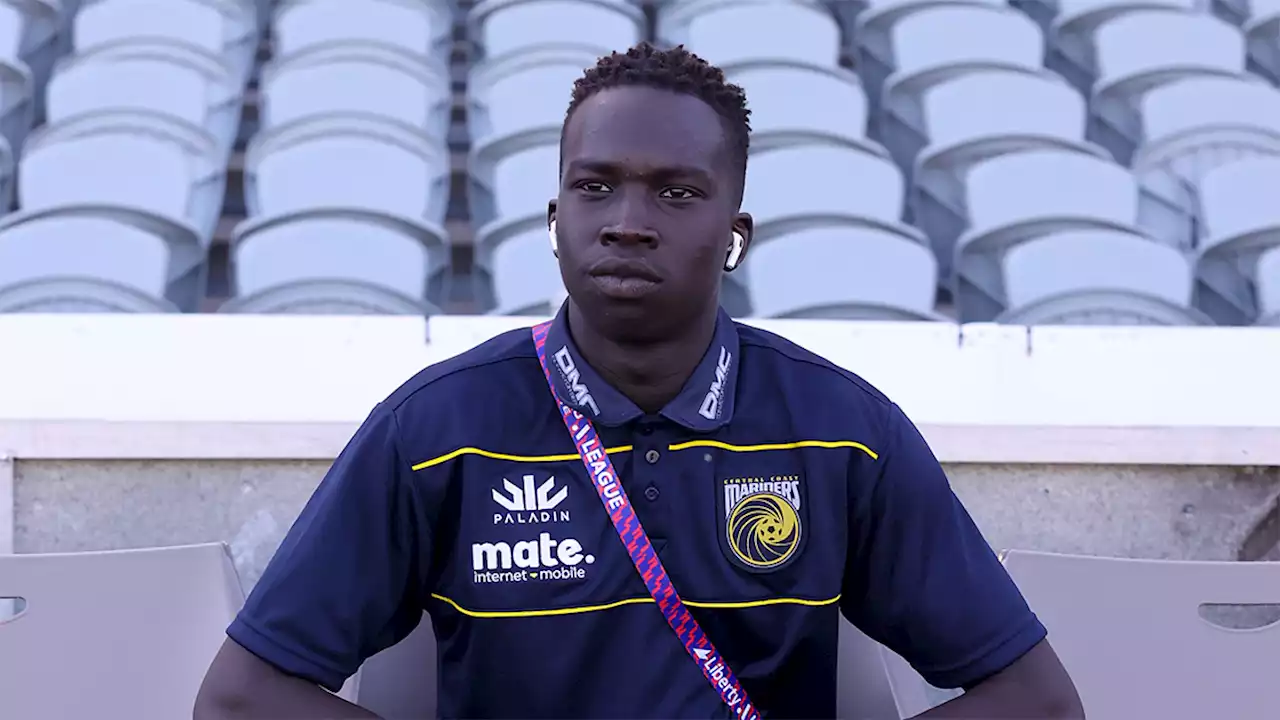 Garang Kuol interviewed before final Central Coast Mariners game ahead of flying to Newcastle