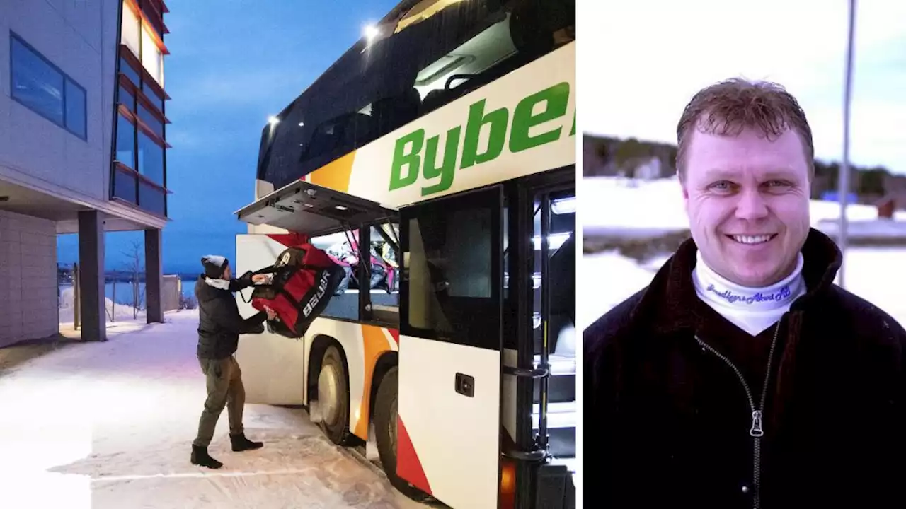 Han kör Modo till Östersund genom busvädret