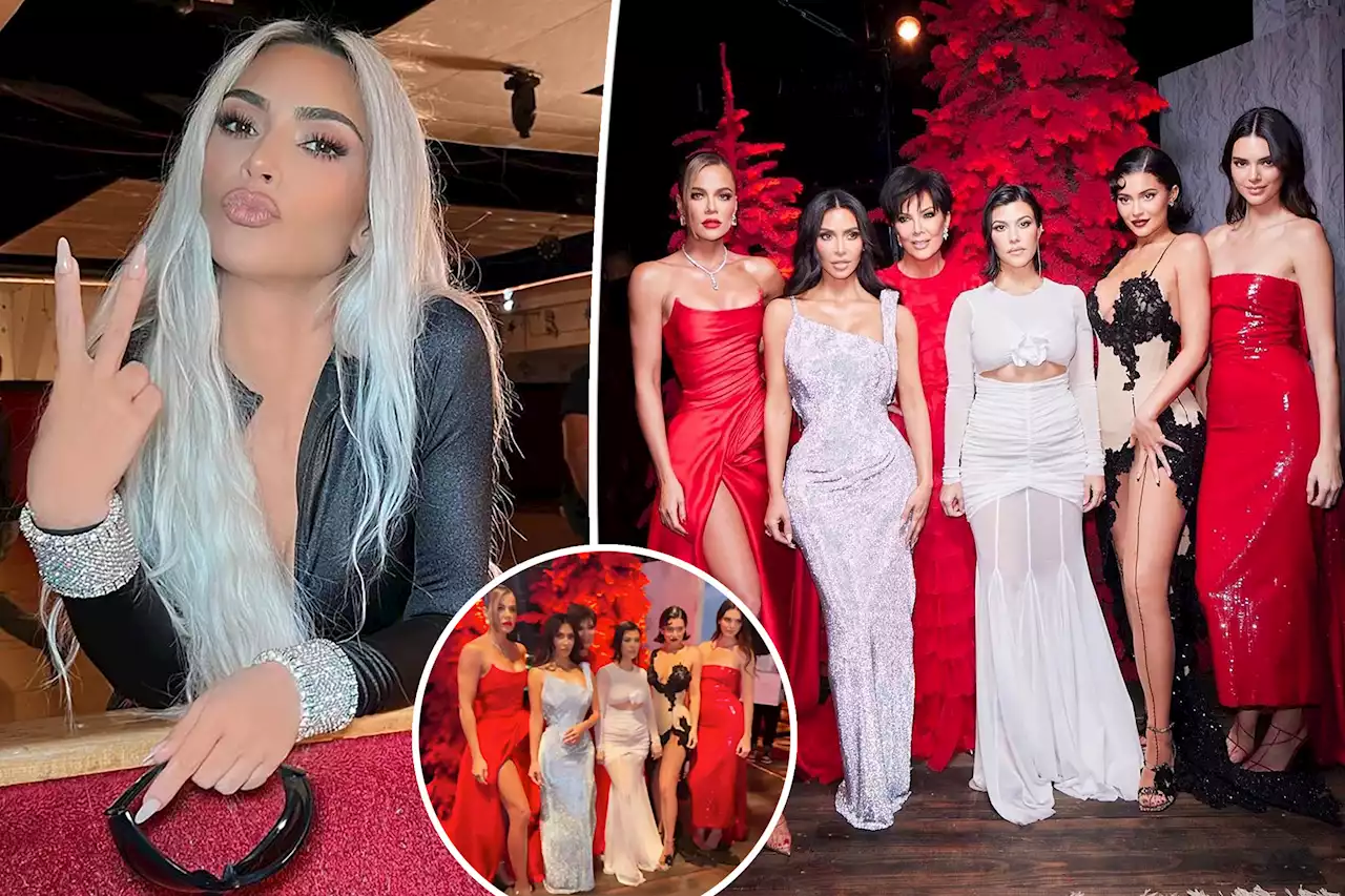 Kim Kardashian proves family posed together at party after Photoshop accusations