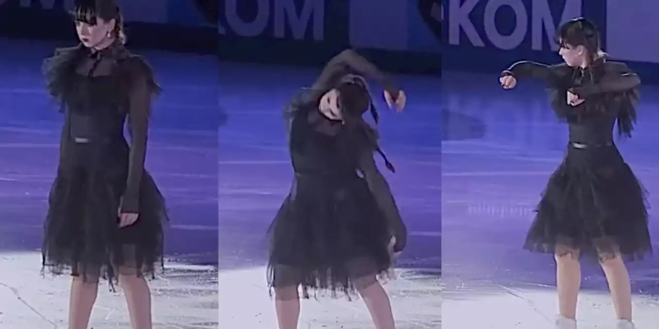 A Figure Skater Recreated the Viral 'Wednesday' Dance on Ice and Truly Nailed It