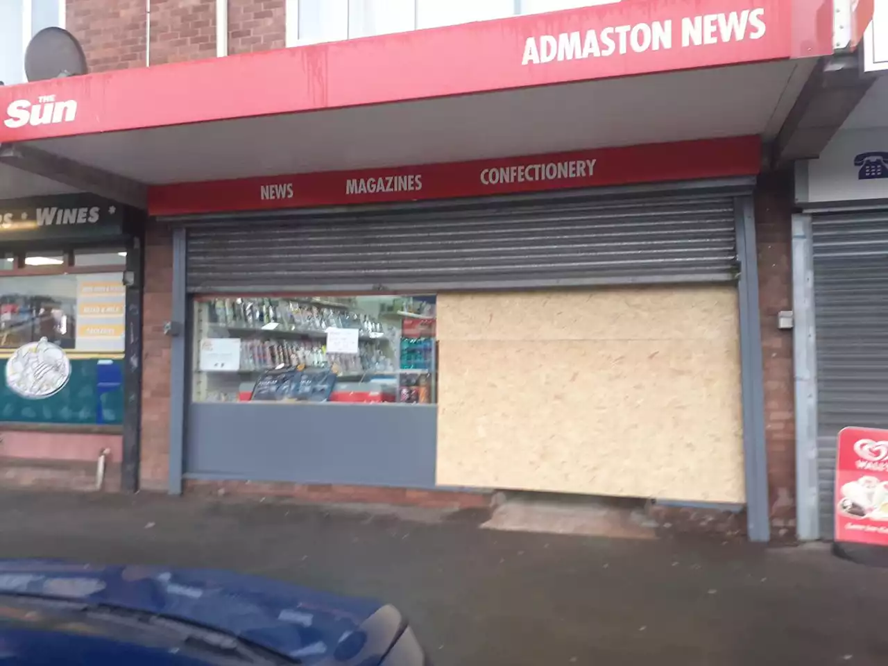 Shocked Telford shopkeeper defends driver after sports car crashes into business