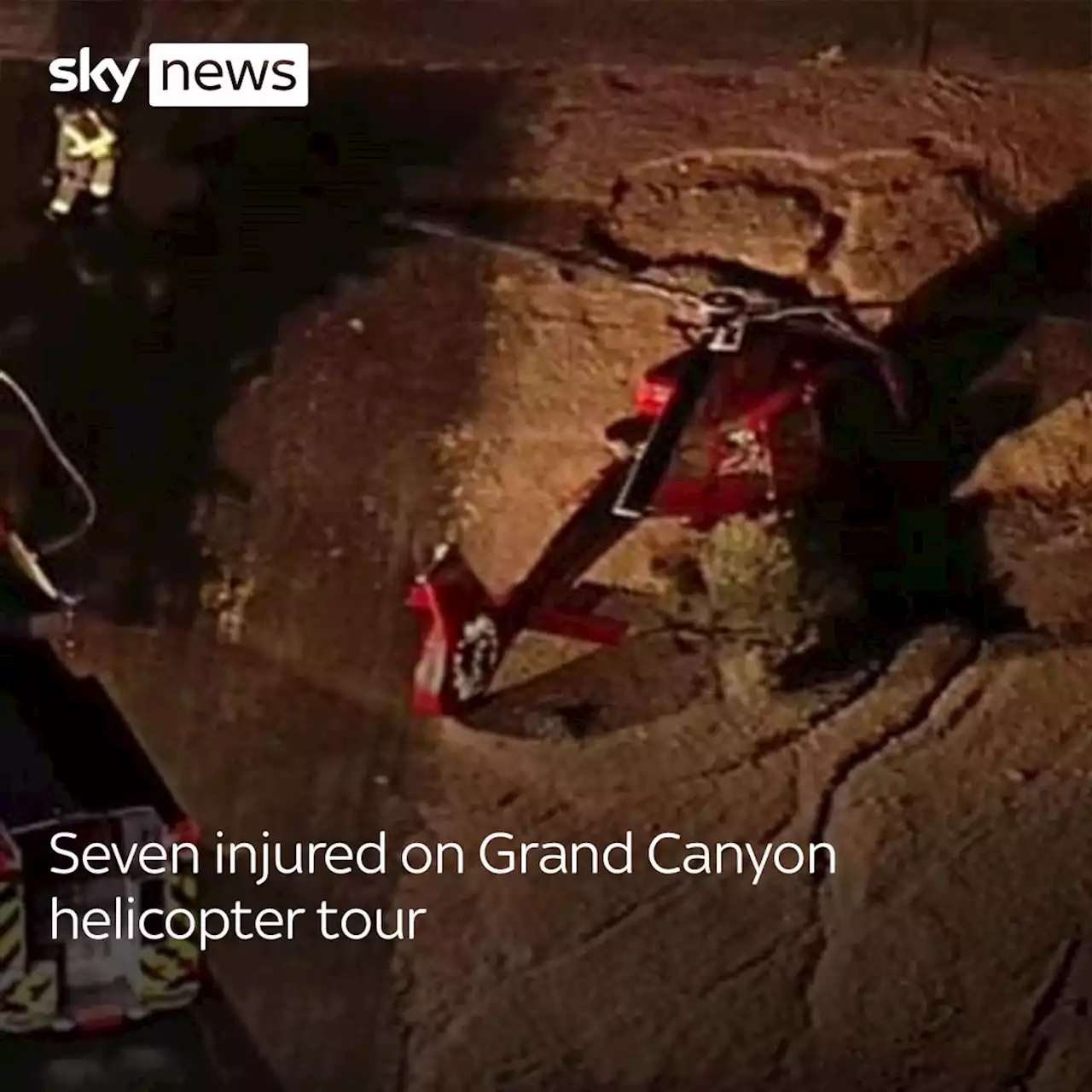 Grand Canyon tour helicopter makes 'hard landing' - seven taken to hospital