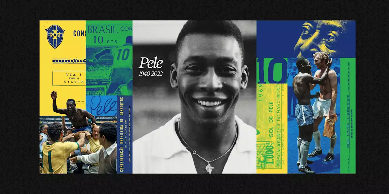 Celebrating Pele, the greatest player in World Cup history