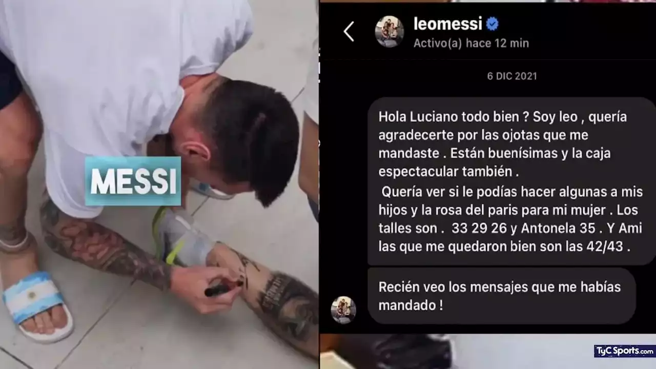 'Soy Leo': la historia detrás del mensaje de Messi por unas ojotas - TyC Sports