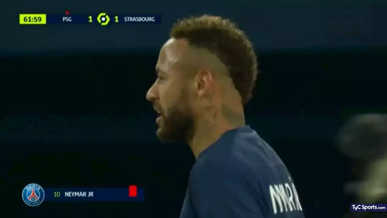 VIDEO: La expulsión de Neymar en su primer partido con PSG post Mundial - TyC Sports