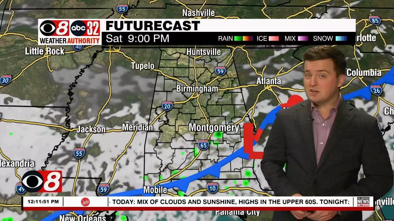 Sunny and Dry Afternoon; Rain Possible Saturday - Alabama News