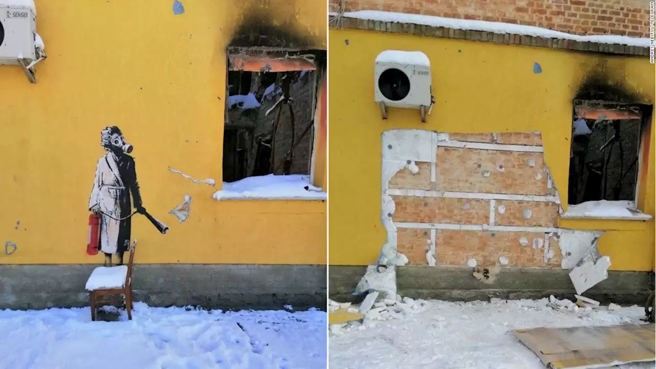 Group suspected of trying to steal Banksy mural in Ukraine arrested