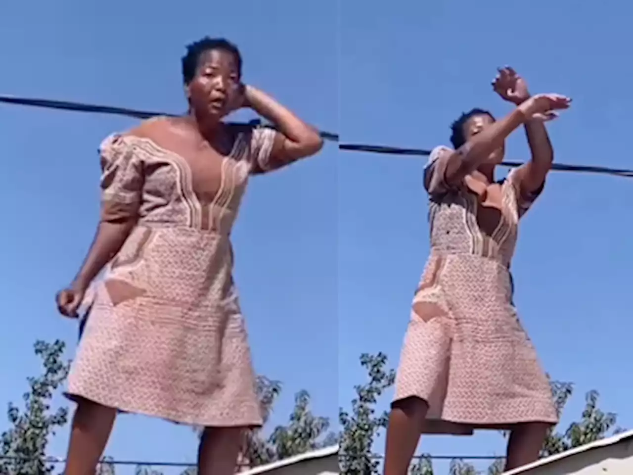 WATCH: Mzansi gogo drops it low with feisty dance moves