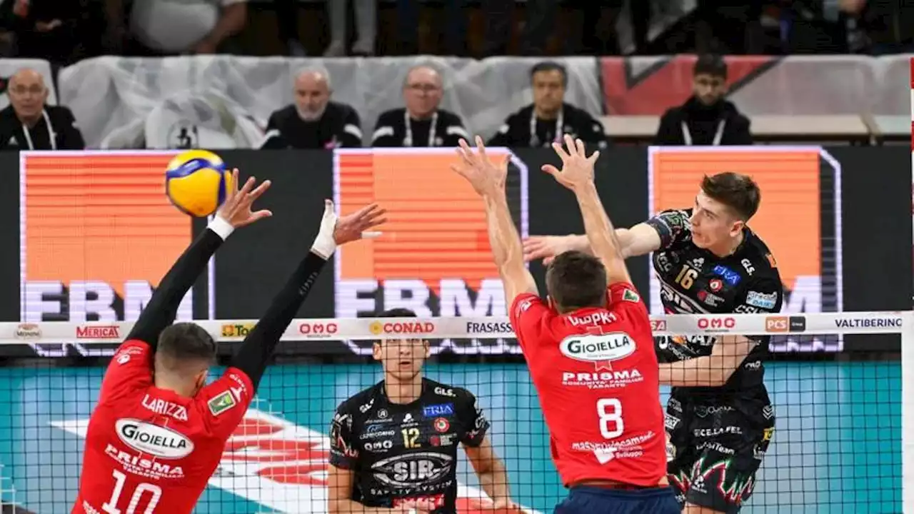 Superlega, solita Perugia: chiude l’andata battendo Taranto