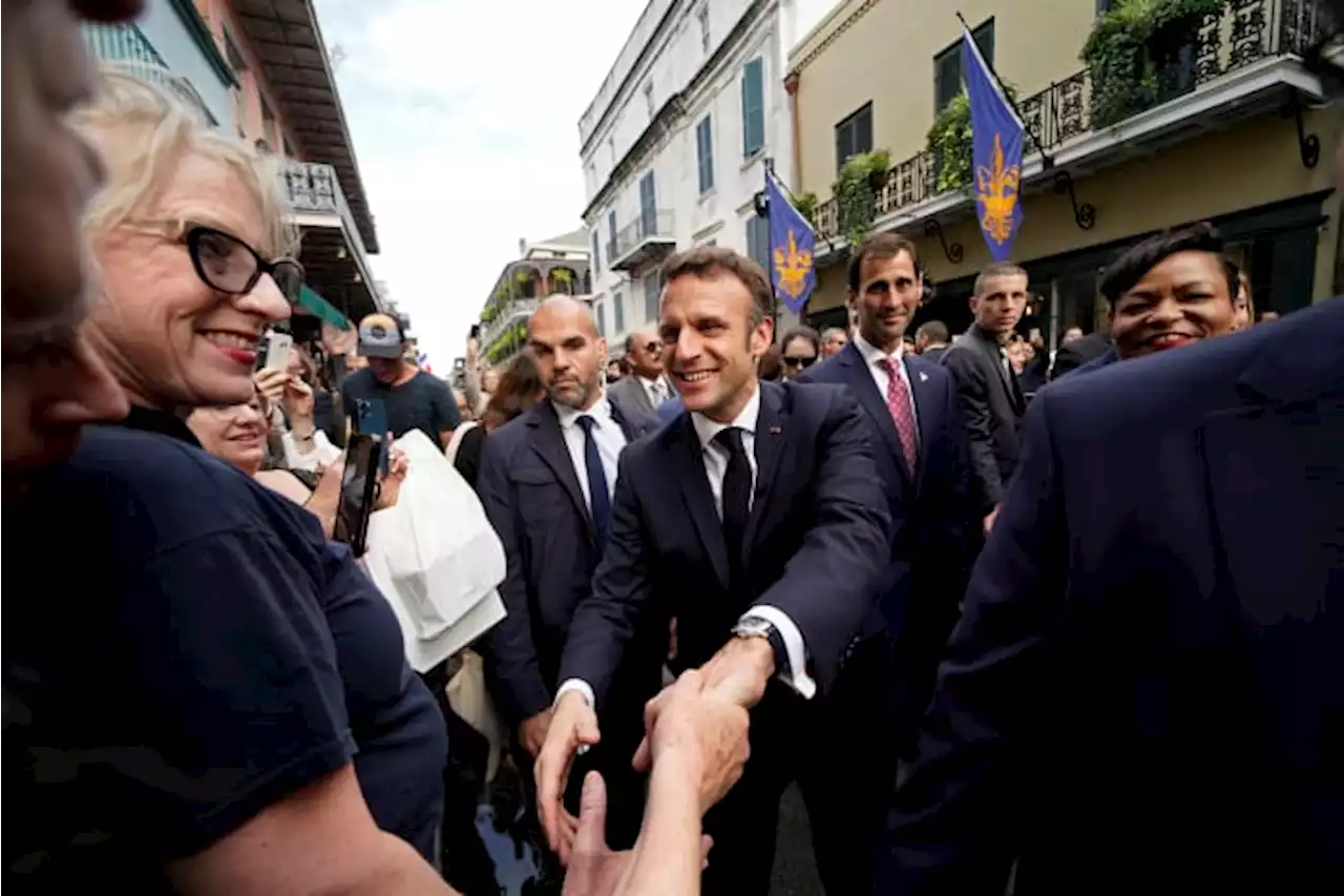 Macron hits New Orleans' French Quarter, meets with Musk