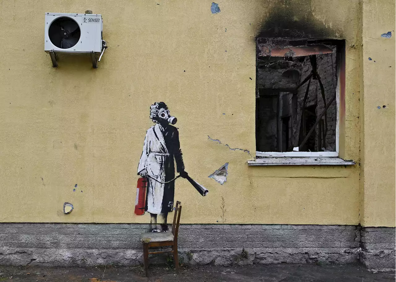 Detenido un hombre por intentar robar un mural de Banksy en Ucrania