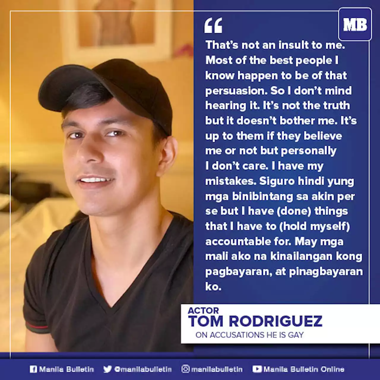 Tom Rodriguez on accusations he is gay: ‘I don’t mind hearing it’