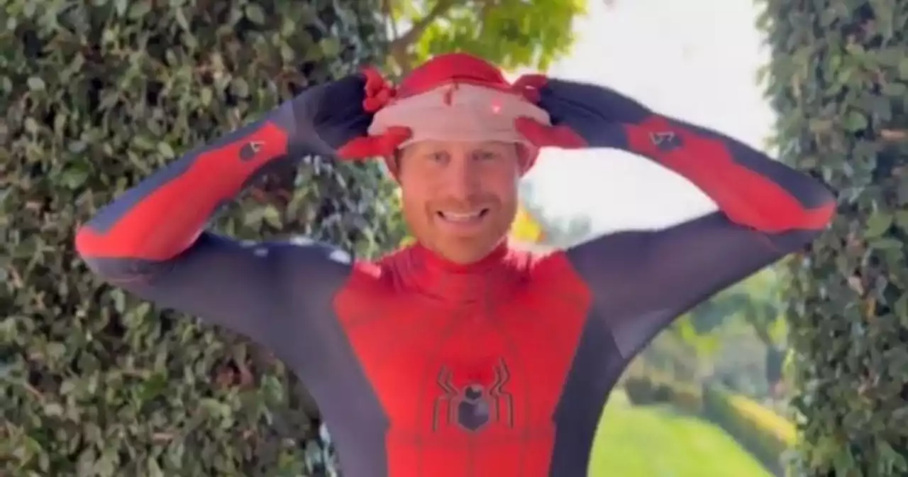 Prince Harry dresses as Spiderman in sweet Christmas video for bereaved children