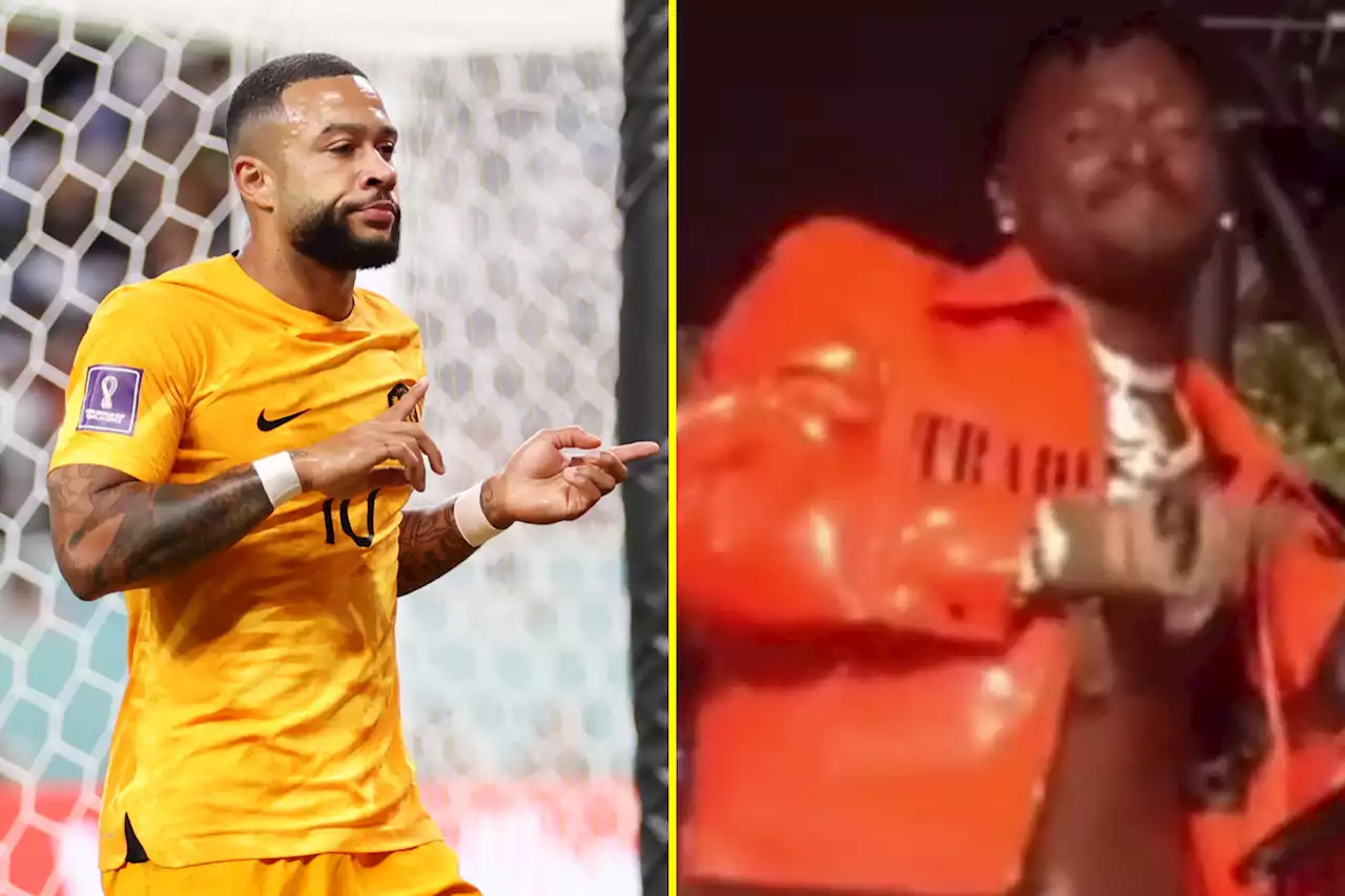 Depay copies NFL craze and does Antonio Brown 'Put That S*** On' dance vs USA