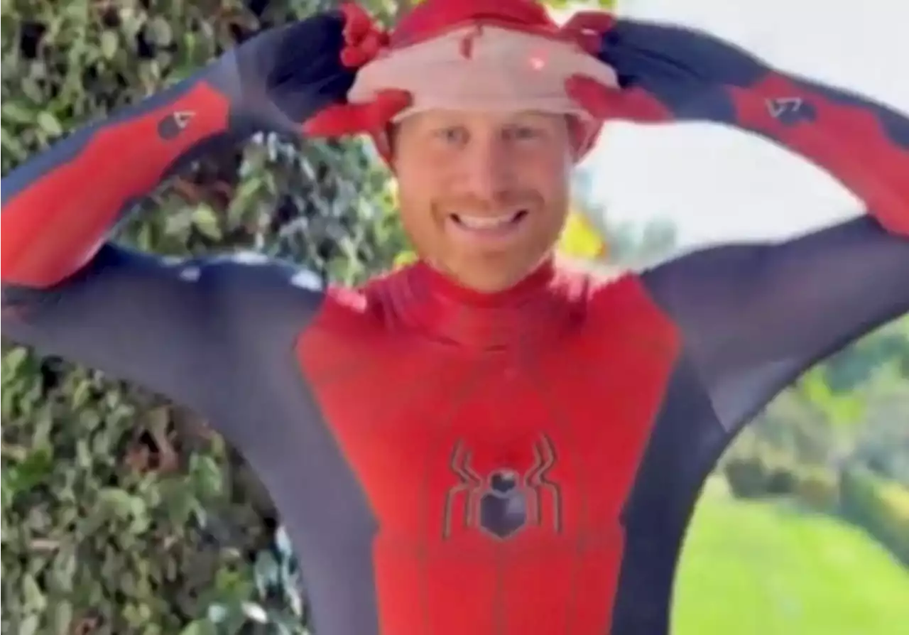 Prince Harry dresses up as Spider-Man in Christmas charity message for bereaved children