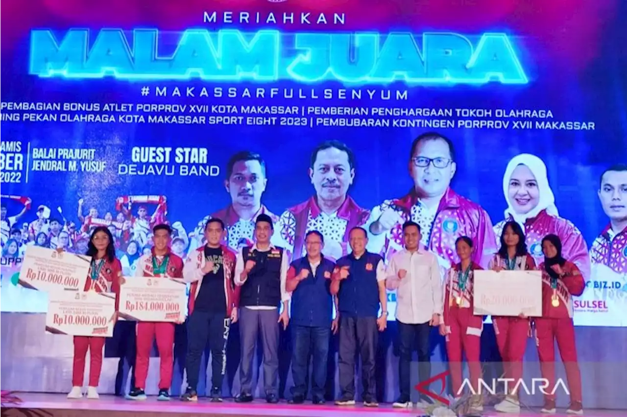 KONI Makassar bagikan bonus prestasi atlet Rp11 miliar