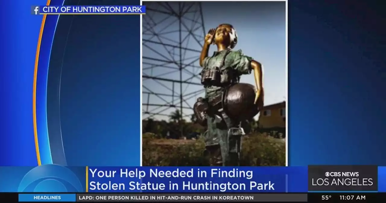 Veteran's memorial statue stolen from Huntington Park