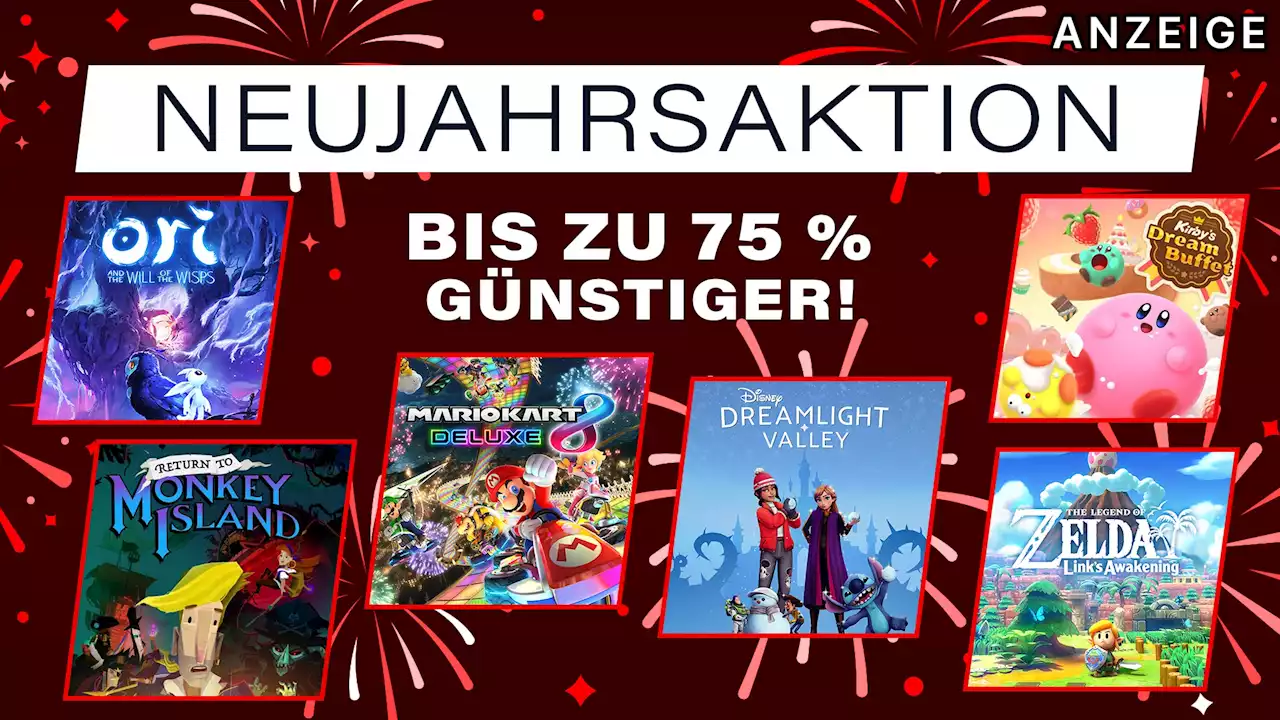 Nintendo Switch: Jetzt große Hits bis zu 75% günstiger sichern in der Neujahrsaktion