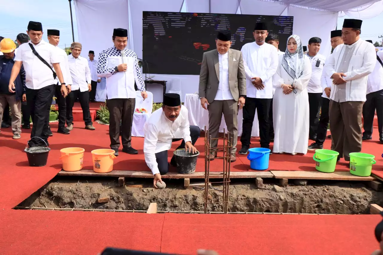 Peletakan Batu Pertama Masjid & Gedung Al-quran Center Binjai, Wali Kota Harap Jadi Landmark & Ikon