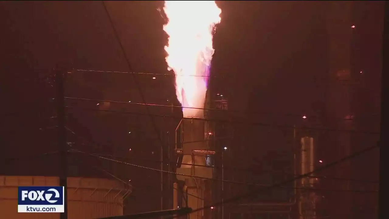 Martinez refinery says raccoon caused intense flaring