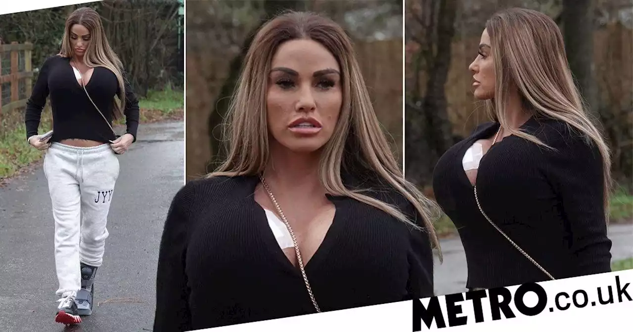 Katie Price reveals results of latest boob job with bandage after 16th surgery