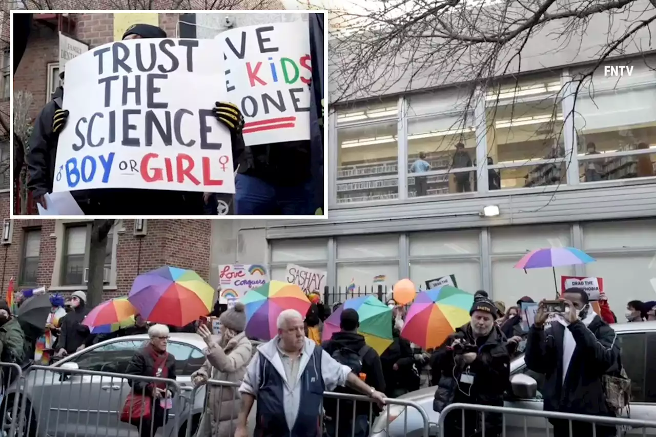 Protesters clash outside Drag Story Hour at Queens library