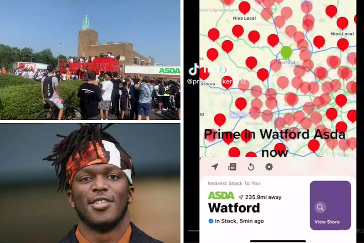 KSI's Prime Hydration craze hits Watford as kids pay to track stock