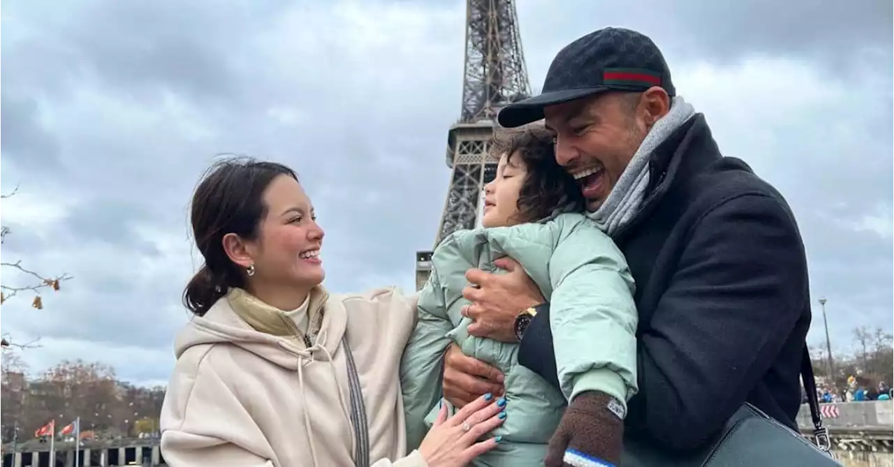 LOOK: Derek Ramsay, Ellen Adarna spend the year's end with Elias in Paris - Latest Chika