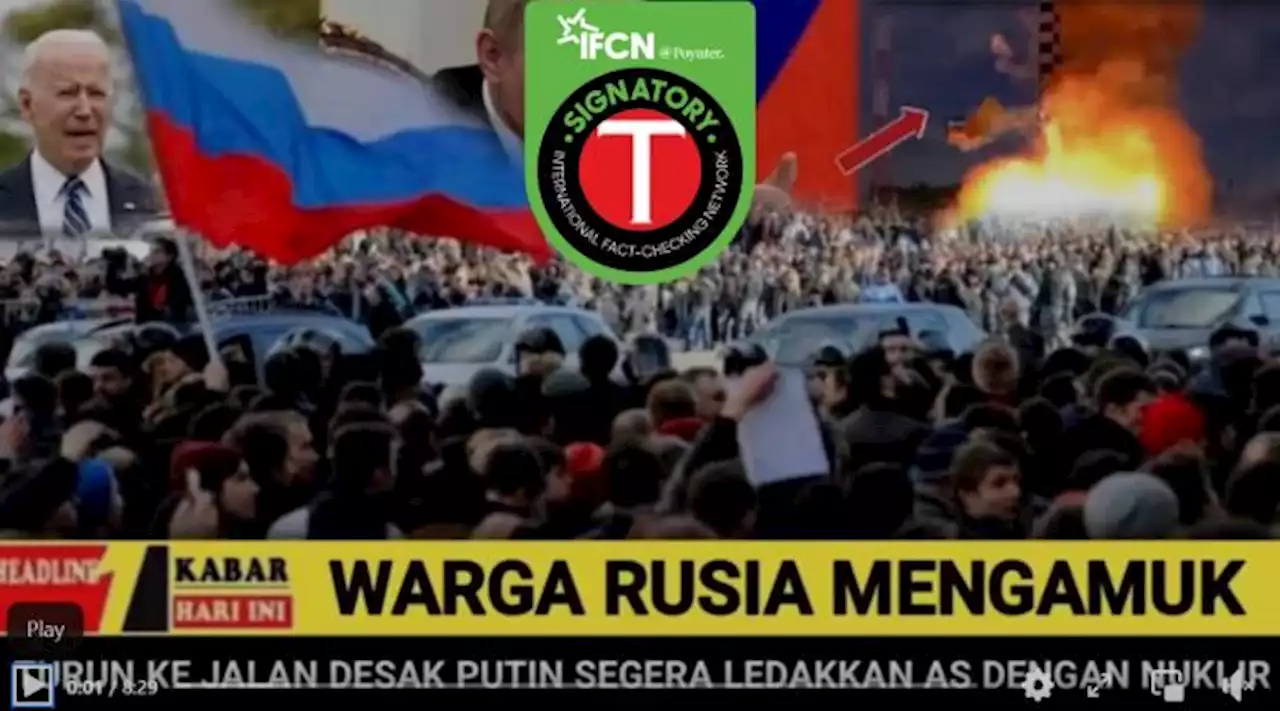 Keliru, Video Warga Rusia Turun ke Jalan Desak Putin Mengebom Amerika Serikat