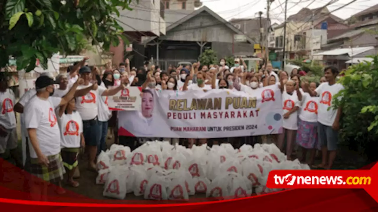 Jumat Berkah, Relawan Puan Bagikan 1000 Paket Sembako Jelang Penutupan Tahun 2022 di DKI Jakarta