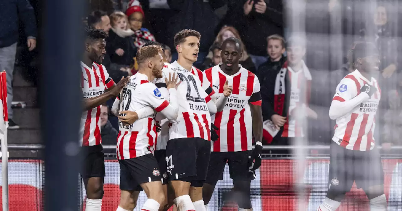 PSV tankt vertrouwen: ruime zege op AC Milan, Madueke de blikvanger