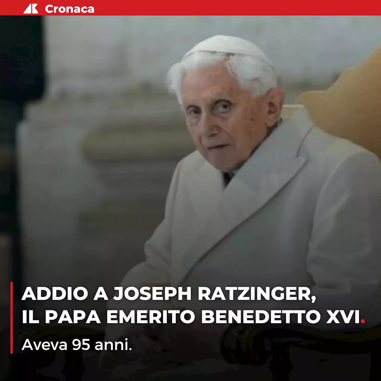 E' morto Benedetto XVI, addio al Papa emerito