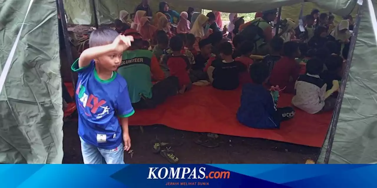 Ratusan Tenda Sekolah Darurat Dibangun di Lokasi Gempa Cianjur