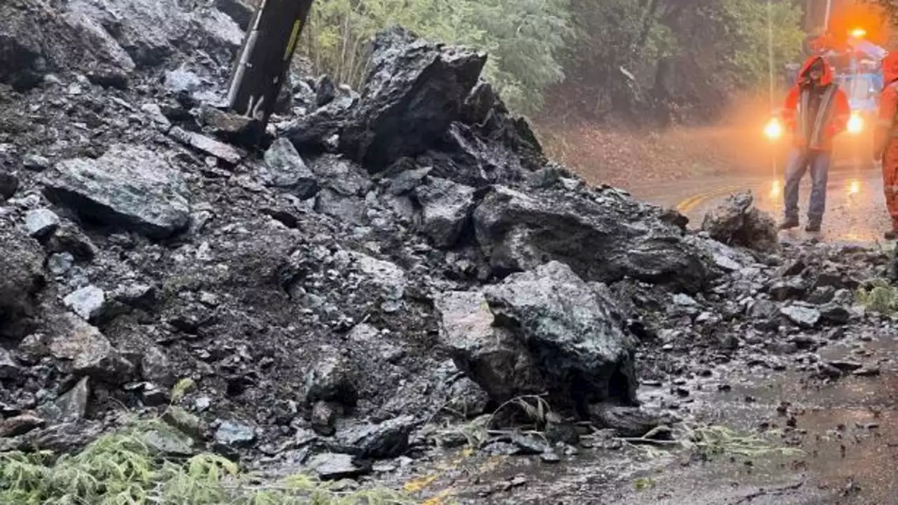 Storm triggers rockslide in Oakland hills, knocking out power to some residents