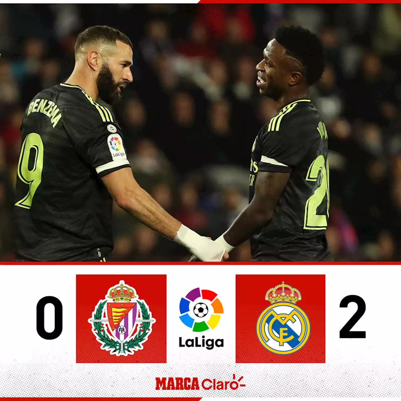 Courtois y Benzema maquillan el triunfo del Real Madrid ante Valladolid