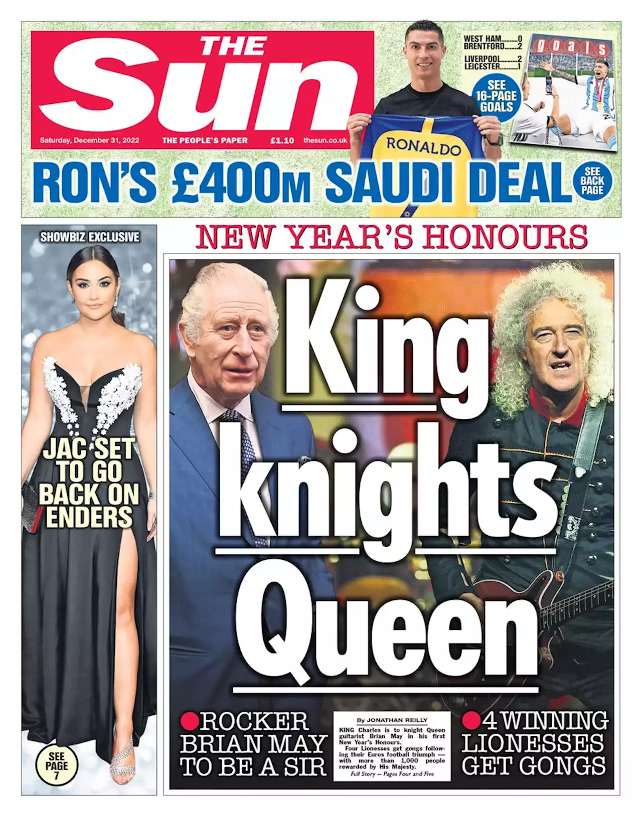 King will knight Brian May & four Lionesses get gongs in New Year’s Honours