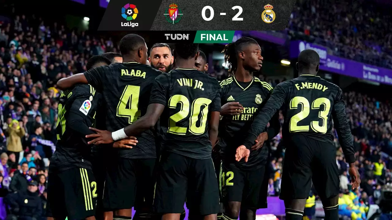 Real Madrid toma el liderato con triunfo sufrido ante el Valladolid