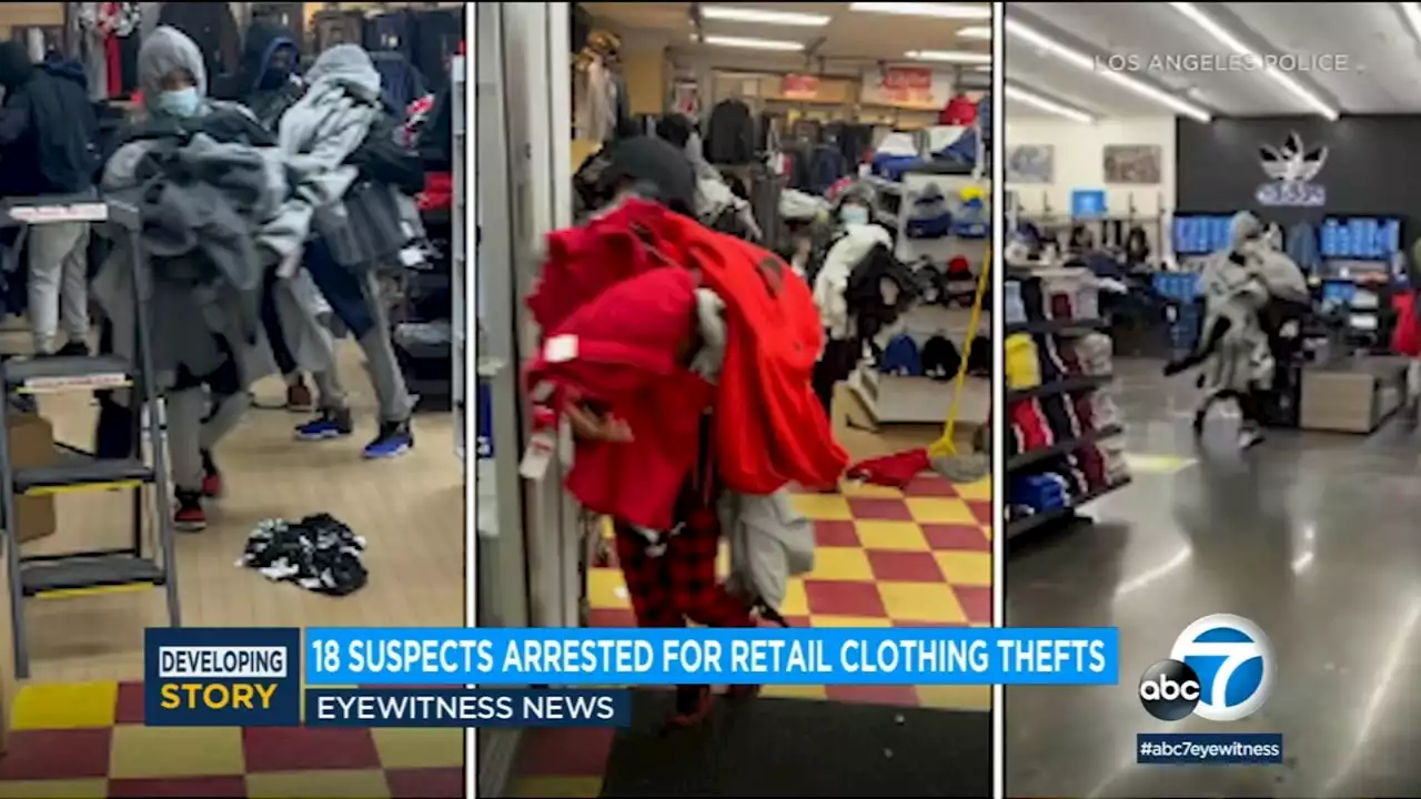 LAPD arrests 18 suspected in organized thefts at retail stores