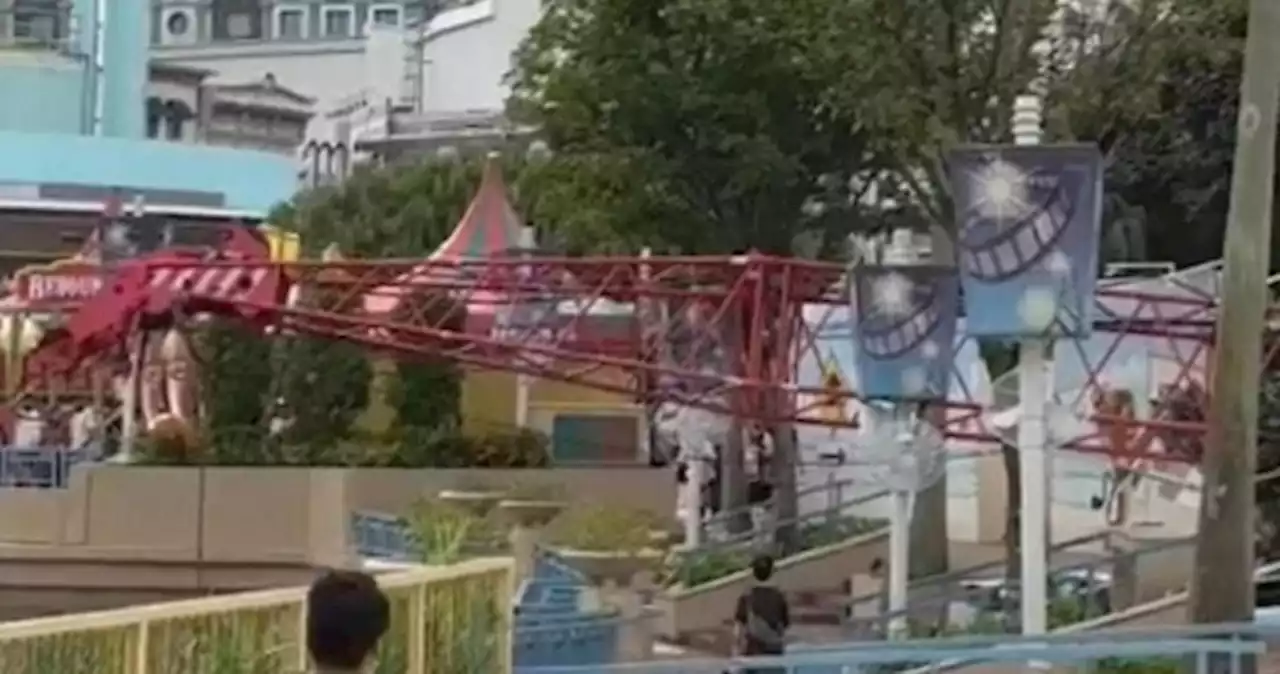 Construction crane topples at Universal Studios Singapore, no injuries reported