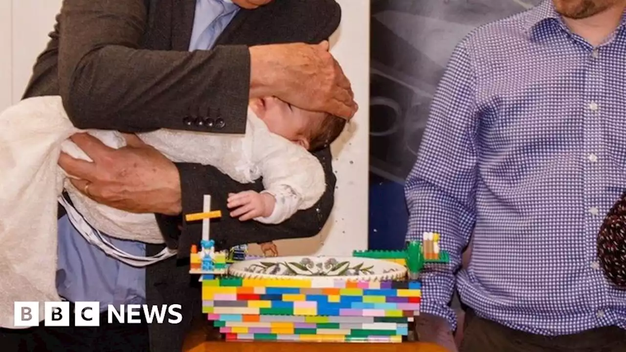 Baby boy from Devon christened in UK's 'first Lego baptism'