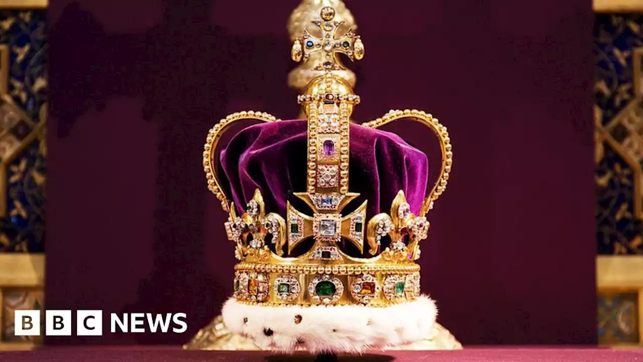 St Edward's Crown leaves Tower of London ahead of Coronation