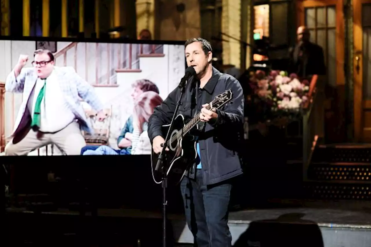 Adam Sandler Admits That ‘It Gets Me’ Every Time He Performs His ‘Chris Farley Song’