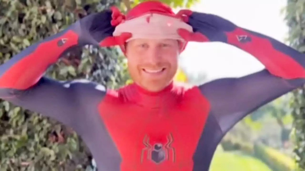 Prince Harry Delivers Message to Children Dressed as Spider-Man