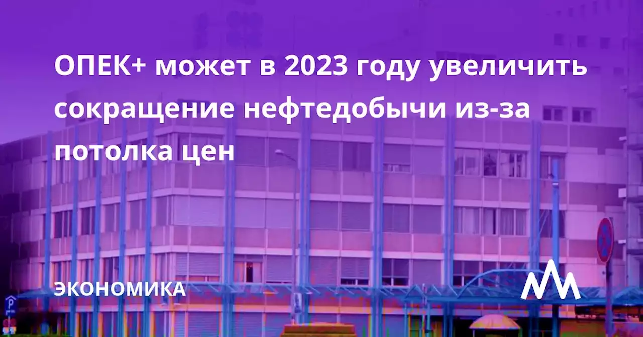 ОПЕК+ может в 2023 году увеличить сокращение нефтедобычи из-за потолка цен