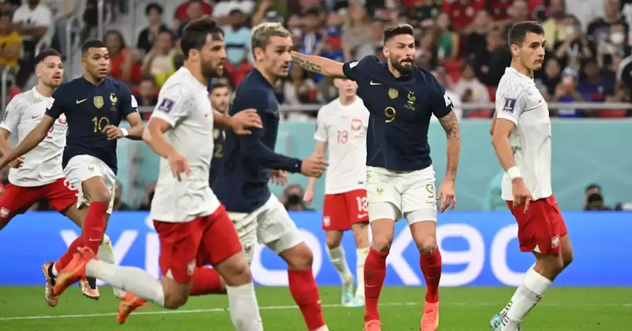 Francia toma la delantera en el partido contra Polonia en Qatar 2022