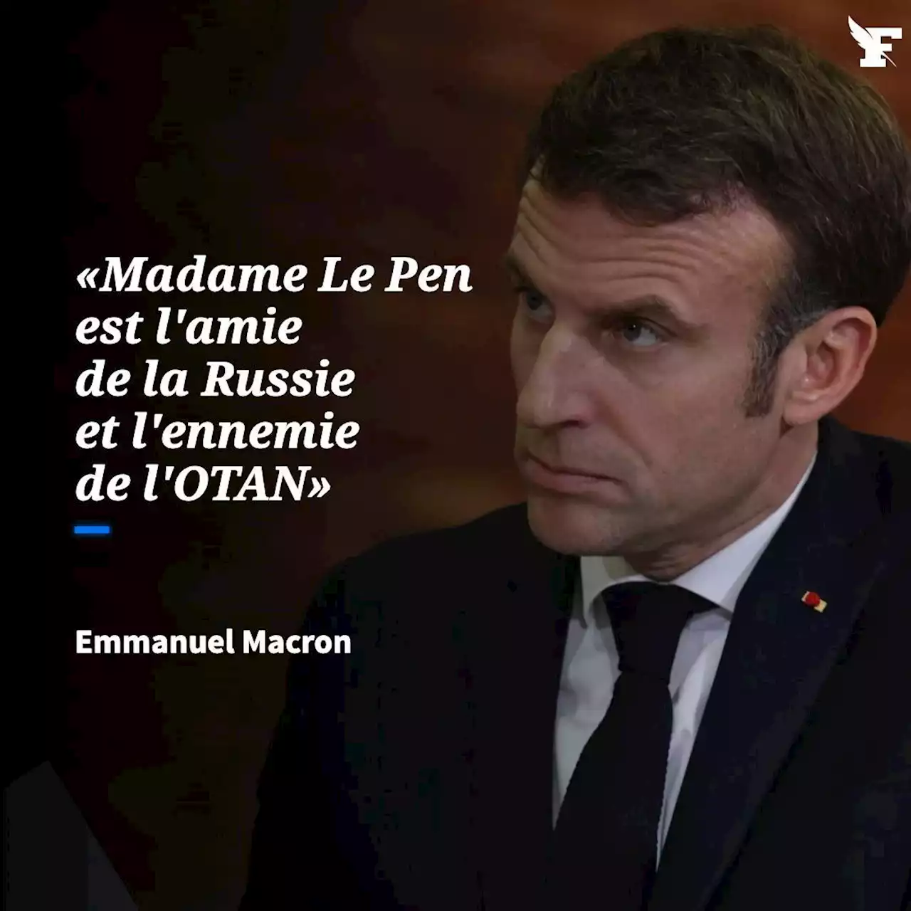 Ukraine : Macron accuse Marine Le Pen d'entretenir un «discours de capitulation»