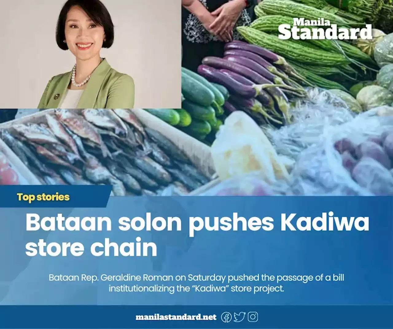 Bataan solon pushes Kadiwa store chain