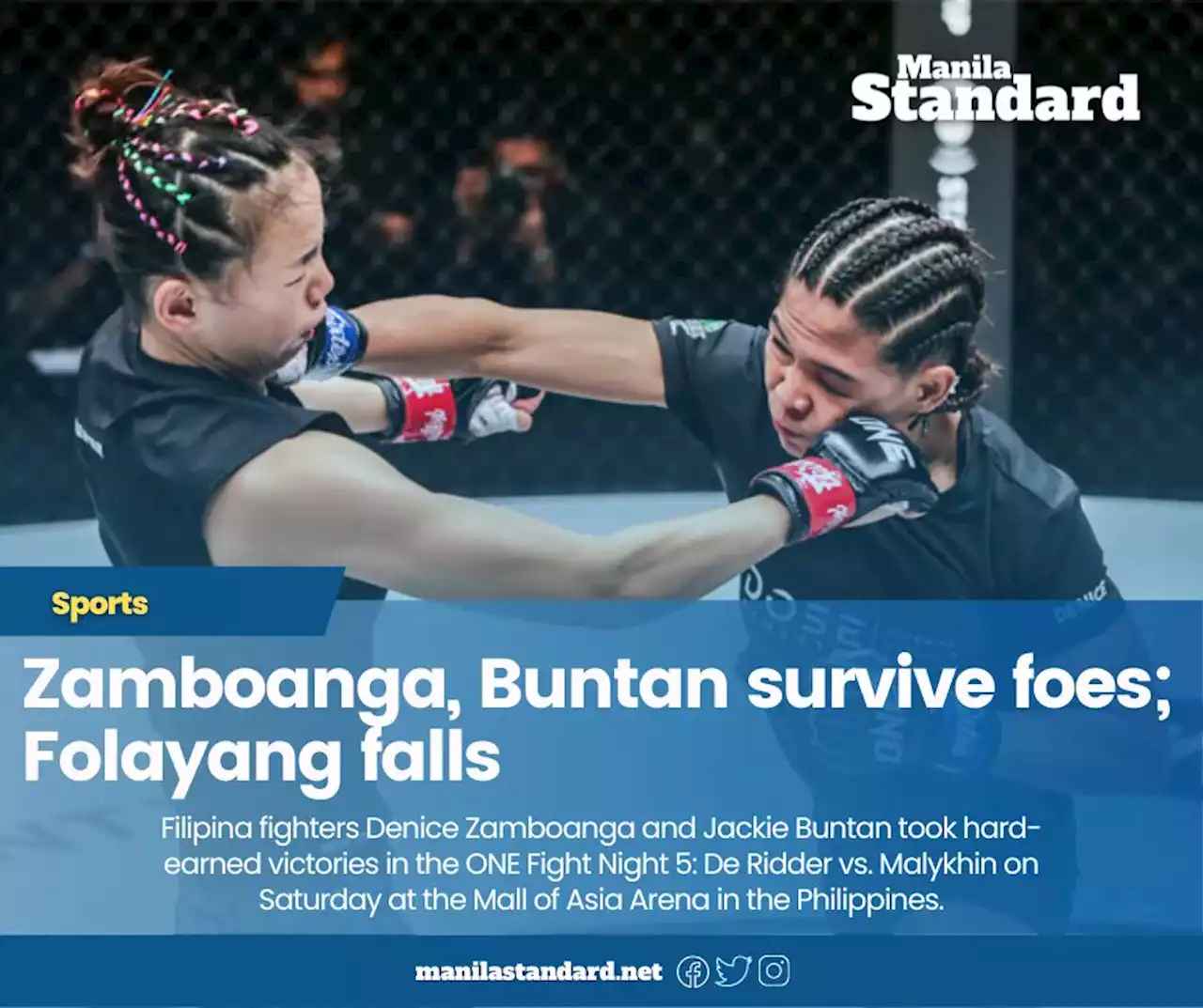 Zamboanga, Buntan survive foes; Folayang falls